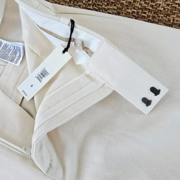 Banana Republic Women's Sloan Trousers Size 8 Natural Straight Leg Dress Pants - Picture 12 of 16